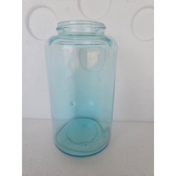 Antique Blue Pt Jar with small lid opening Owens Bottle Company, Ohio 1911-1929 - Picture 9 of 10